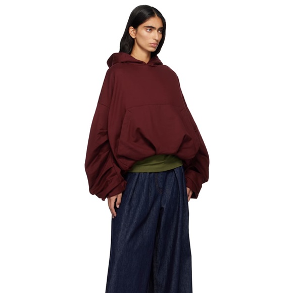 Dries Van Noten Tops - DRIES VAN NOTEN
Red Draped Hoodie S